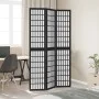 Biombo separador de 3 paneles madera maciza Paulownia negro de , Divisores de ambientes - Ref: Foro24-358767, Precio: 90,42 €...