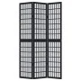 Biombo separador de 3 paneles madera maciza Paulownia negro de , Divisores de ambientes - Ref: Foro24-358767, Precio: 90,42 €...