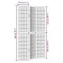 Biombo separador de 3 paneles madera maciza Paulownia negro de , Divisores de ambientes - Ref: Foro24-358767, Precio: 90,42 €...
