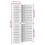 Three-panel solid Paulownia wood room divider screen in black. by , Room dividers - Ref: Foro24-358767, Price: 111,80 €, Disc...