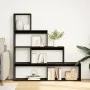 Divider bookcase 4 levels black wood 143.5x29x143.5 cm by , Bookcases and shelves - Ref: Foro24-857995, Price: 88,16 €, Disco...