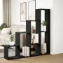 Divider bookcase 4 levels black wood 143.5x29x143.5 cm by , Bookcases and shelves - Ref: Foro24-857995, Price: 88,16 €, Disco...