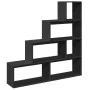 Divider bookcase 4 levels black wood 143.5x29x143.5 cm by , Bookcases and shelves - Ref: Foro24-857995, Price: 88,16 €, Disco...