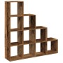 4-level aged wood divider bookcase 131.5x29x131.5 cm by , Bookcases and shelves - Ref: Foro24-857974, Price: 107,53 €, Discou...