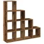 4-level aged wood divider bookcase 131.5x29x131.5 cm by , Bookcases and shelves - Ref: Foro24-857974, Price: 105,52 €, Discou...