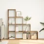 4-level aged wood divider bookcase 131.5x29x131.5 cm by , Bookcases and shelves - Ref: Foro24-857974, Price: 105,52 €, Discou...