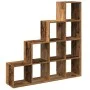 4-level aged wood divider bookcase 131.5x29x131.5 cm by , Bookcases and shelves - Ref: Foro24-857974, Price: 105,52 €, Discou...