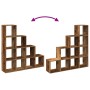 4-level aged wood divider bookcase 131.5x29x131.5 cm by , Bookcases and shelves - Ref: Foro24-857974, Price: 107,53 €, Discou...