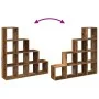 4-level aged wood divider bookcase 131.5x29x131.5 cm by , Bookcases and shelves - Ref: Foro24-857974, Price: 105,52 €, Discou...