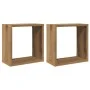 Estantes cubo de pared 2 uds madera roble artisan 30x15x30 cm de , Estantes y estanterías - Ref: Foro24-856579, Precio: 29,91...