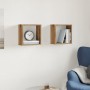 Estantes cubo de pared 2 uds madera roble artisan 30x15x30 cm de , Estantes y estanterías - Ref: Foro24-856579, Precio: 28,73...