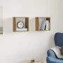 Estantes cubo de pared 2 uds madera roble artisan 30x15x30 cm de , Estantes y estanterías - Ref: Foro24-856579, Precio: 29,91...