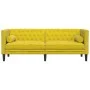Sofá Chesterfield 3 plazas con cojines terciopelo amarillo by , Sofas - Ref: Foro24-372699, Price: 325,67 €, Discount: %