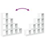 Librería divisora 4 niveles madera blanca 131,5x29x131,5 cm by , Bookcases and shelves - Ref: Foro24-857967, Price: 90,79 €, ...