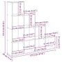 Librería divisora 4 niveles marrón roble 131,5x29x131,5 cm by , Bookcases and shelves - Ref: Foro24-857973, Price: 98,23 €, D...
