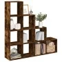 Librería divisora 4 niveles roble ahumado 131,5x29x131,5 cm by , Bookcases and shelves - Ref: Foro24-857971, Price: 99,38 €, ...