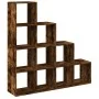 Librería divisora 4 niveles roble ahumado 131,5x29x131,5 cm by , Bookcases and shelves - Ref: Foro24-857971, Price: 99,38 €, ...