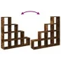 Librería divisora 4 niveles roble ahumado 131,5x29x131,5 cm by , Bookcases and shelves - Ref: Foro24-857971, Price: 99,38 €, ...