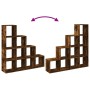 Librería divisora 4 niveles roble ahumado 131,5x29x131,5 cm by , Bookcases and shelves - Ref: Foro24-857971, Price: 101,20 €,...