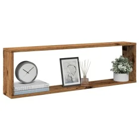 Cube wall shelves 2 units aged wood 100x15x30 cm by , Shelves and shelves - Ref: Foro24-856582, Price: 36,80 €, Discount: %