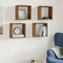 Estantes cubo de pared 4 uds madera envejecida 30x15x30 cm de , Estantes y estanterías - Ref: Foro24-856577, Precio: 43,14 €,...
