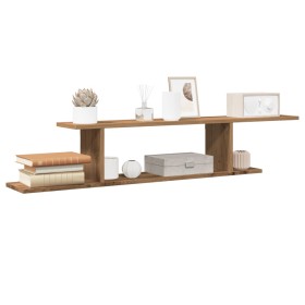 Handgefertigtes TV-Wandregal aus Eichenholz 125x18x23 cm von , Regale und Regale - Ref: Foro24-856575, Preis: 37,72 €, Rabatt: %