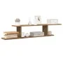 Handcrafted oak wood TV wall shelf 125x18x23 cm by , Shelves and shelves - Ref: Foro24-856575, Price: 37,72 €, Discount: %