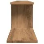 Estante de pared de TV madera roble artesanal 125x18x23 cm de , Estantes y estanterías - Ref: Foro24-856575, Precio: 36,89 €,...