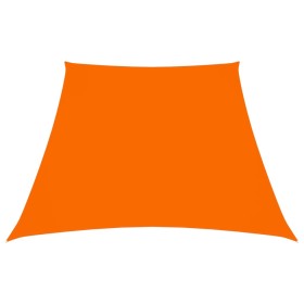 Toldo de vela trapezoidal de tela oxford naranja 2/4x3 m