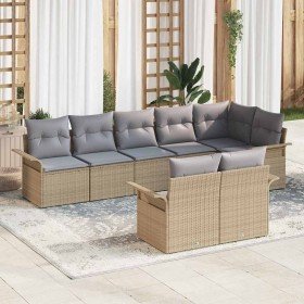 Conjunto de sofá de jardín 8 pcs Beige ratán sintético en Conjuntos de jardín | Comprar online en Foro24