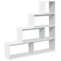 Librería divisora 4 niveles madera blanca 143,5x29x143,5 cm by , Bookcases and shelves - Ref: Foro24-857994, Price: 76,77 €, ...