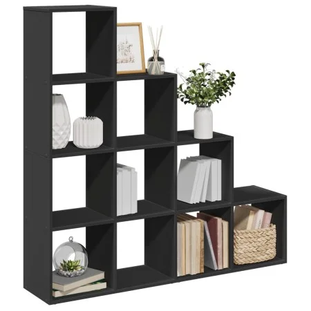 Librería divisora 4 niveles madera negra 131,5x29x131,5 cm von , Bücherregale und Regale - Ref: Foro24-857968, Preis: 96,86 €...