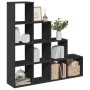 Librería divisora 4 niveles madera negra 131,5x29x131,5 cm by , Bookcases and shelves - Ref: Foro24-857968, Price: 100,44 €, ...