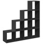 Librería divisora 4 niveles madera negra 131,5x29x131,5 cm by , Bookcases and shelves - Ref: Foro24-857968, Price: 100,44 €, ...