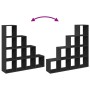 Librería divisora 4 niveles madera negra 131,5x29x131,5 cm by , Bookcases and shelves - Ref: Foro24-857968, Price: 100,44 €, ...