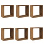 Estantes cubo de pared 6 uds madera envejecida 30x15x30 cm by , Shelves and shelves - Ref: Foro24-856578, Price: 53,85 €, Dis...