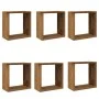 Estantes cubo de pared 6 uds madera envejecida 30x15x30 cm by , Shelves and shelves - Ref: Foro24-856578, Price: 52,89 €, Dis...