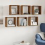Estantes cubo de pared 6 uds madera envejecida 30x15x30 cm by , Shelves and shelves - Ref: Foro24-856578, Price: 53,85 €, Dis...