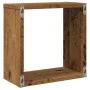 Estantes cubo de pared 6 uds madera envejecida 30x15x30 cm by , Shelves and shelves - Ref: Foro24-856578, Price: 52,89 €, Dis...