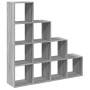 4-level Sonoma gray wood divider bookcase 131.5x29x131.5cm by , Bookcases and shelves - Ref: Foro24-857972, Price: 89,30 €, D...