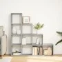 4-level Sonoma gray wood divider bookcase 131.5x29x131.5cm by , Bookcases and shelves - Ref: Foro24-857972, Price: 87,89 €, D...