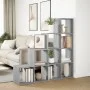 4-level Sonoma gray wood divider bookcase 131.5x29x131.5cm by , Bookcases and shelves - Ref: Foro24-857972, Price: 87,89 €, D...