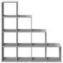 4-level Sonoma gray wood divider bookcase 131.5x29x131.5cm by , Bookcases and shelves - Ref: Foro24-857972, Price: 87,89 €, D...