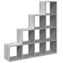 4-level Sonoma gray wood divider bookcase 131.5x29x131.5cm by , Bookcases and shelves - Ref: Foro24-857972, Price: 87,89 €, D...
