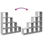 4-level Sonoma gray wood divider bookcase 131.5x29x131.5cm by , Bookcases and shelves - Ref: Foro24-857972, Price: 89,30 €, D...