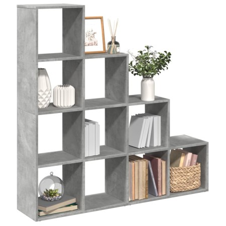 Bücherregal mit 4 Ebenen aus grauem Holz, 131,5x29x131,5 cm. von , Bücherregale und Regale - Ref: Foro24-857970, Preis: 91,69...