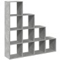 Divider bookcase 4 levels gray wood 131.5x29x131.5 cm by , Bookcases and shelves - Ref: Foro24-857970, Price: 91,57 €, Discou...