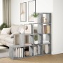 Divider bookcase 4 levels gray wood 131.5x29x131.5 cm by , Bookcases and shelves - Ref: Foro24-857970, Price: 91,57 €, Discou...