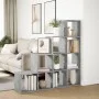 Divider bookcase 4 levels gray wood 131.5x29x131.5 cm by , Bookcases and shelves - Ref: Foro24-857970, Price: 90,17 €, Discou...