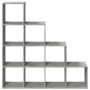Divider bookcase 4 levels gray wood 131.5x29x131.5 cm by , Bookcases and shelves - Ref: Foro24-857970, Price: 91,57 €, Discou...